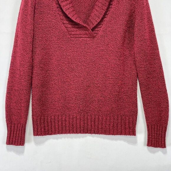St Johns Bay Women Shawl Sweater Size MP Red Long Sleeves Casual - Picture 8 of 15